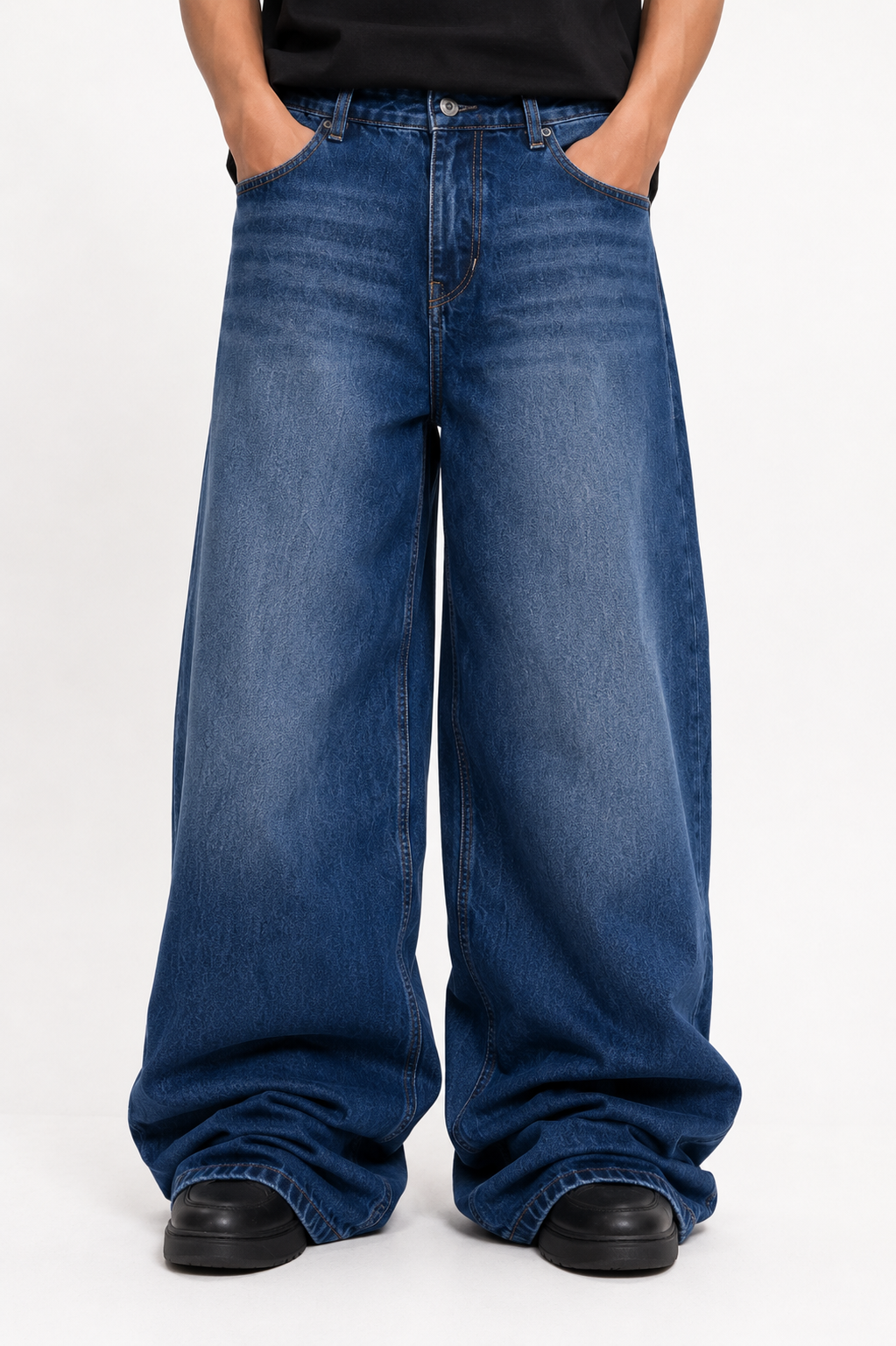 Motel Blue Wide Leg Denim