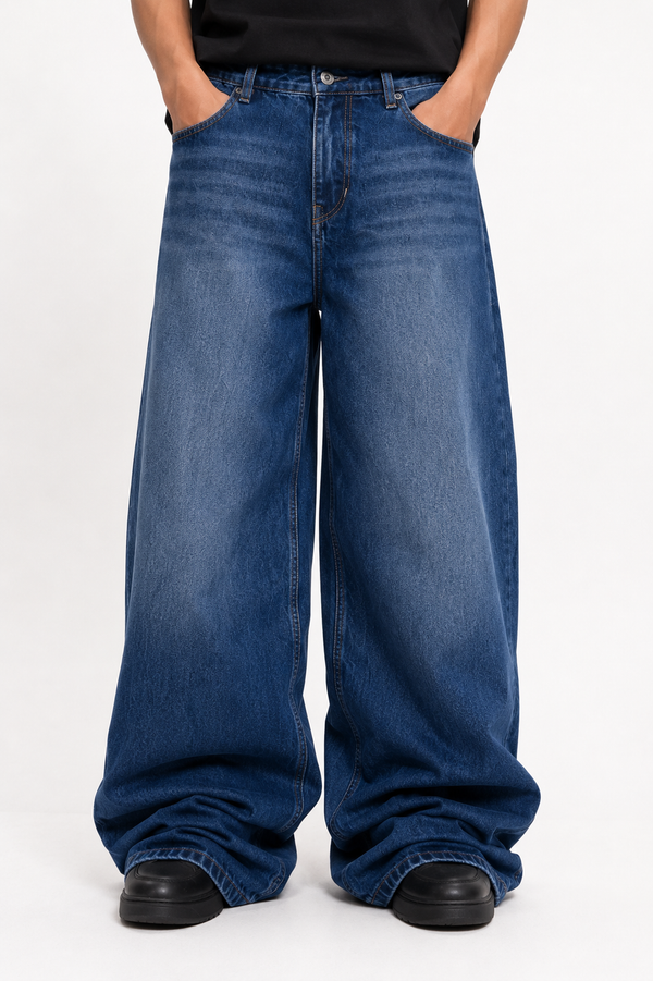 Motel Blue Wide Leg Denim