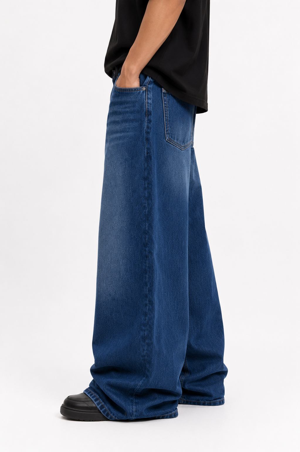 Motel Blue Wide Leg Denim